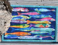 Poisson Bleu. Tappeto 100% poliestere.